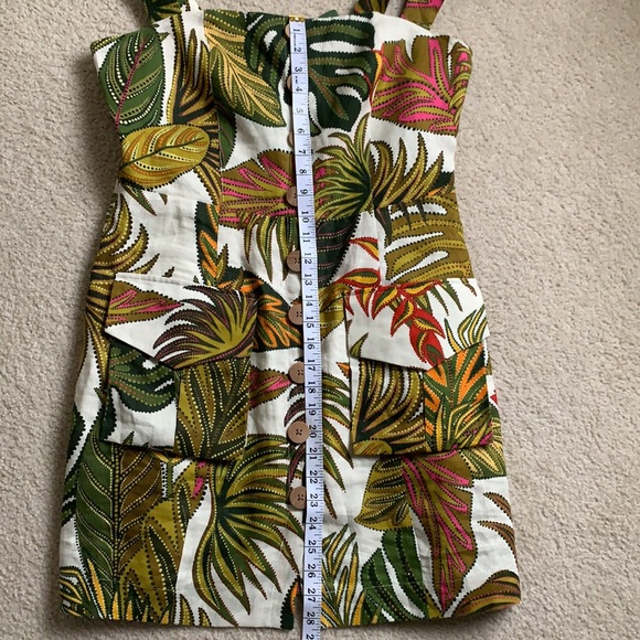 FARM RIO “Spotted leafs” utility linen mini dress - Picture 12 of 12